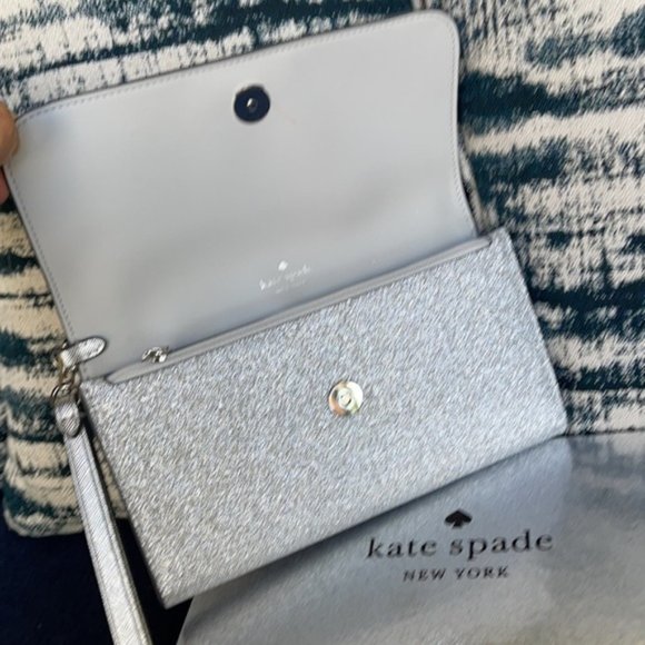 Kate Spade Shimmy Boxed Medium Phone Wristlet Lunar Light - Picture 9 of 16